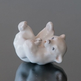 Polar bear lying down, White Royal Copenhagen figurine no. 1124