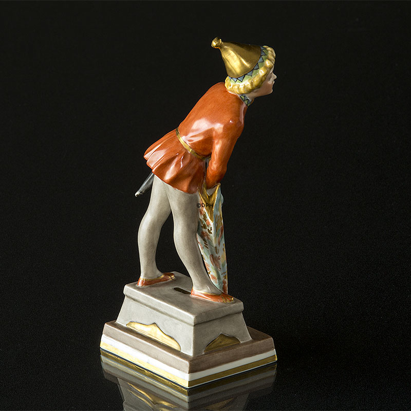 Ole Lukøje, Dreng med paraply, Overglasur, Royal Copenhagen figur nr. 1129