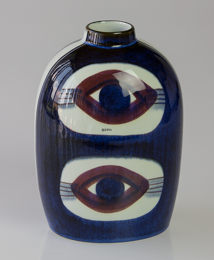 Fajance vase af Inge Lise Koefoed, Royal Copenhagen nr. 1138-658