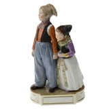 Two children, Royal Copenhagen overglaze figurine no. 12106