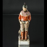 Greenlandic woman, Inuit, Royal Copenhagen overglaze figurine no. 12224