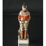 Greenlandic woman, Inuit, Royal Copenhagen overglaze figurine no. 12224