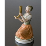 The Girl with the Golden Horn, Royal Copenhagen overglaze figurine no. 12242