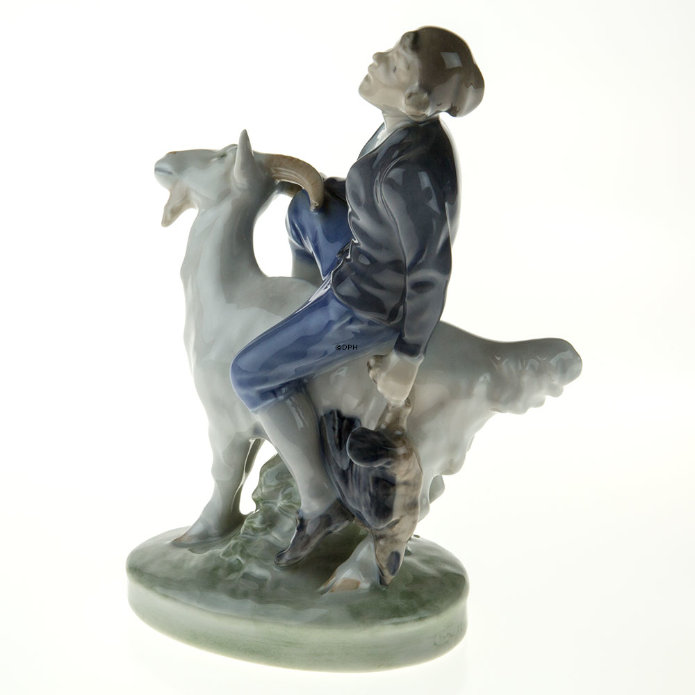 Klods-Hans, Dreng på Ged, Royal Copenhagen figur nr. 1228