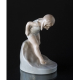 Bathing girl, The water is so cold, Royal Copenhagen figurine No. 1229