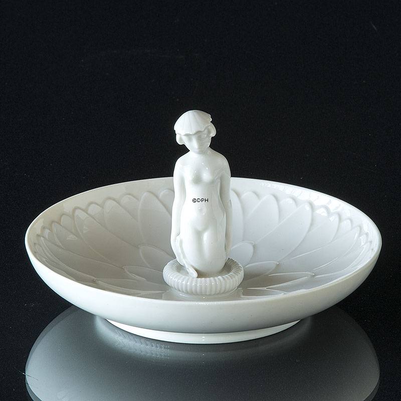 Skål med havfrue, Blanc de Chine, Royal Copenhagen nr. 12481