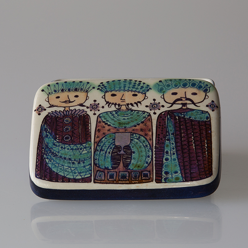 Tenera Smørboks med låg. Med motiv af Hellig Tre Konger, Royal Copenhagenn nr. 130-2823