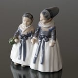 Two Amager Girls, out walking in regional costume Royal Copenhagen figurine no. 098 or 1316