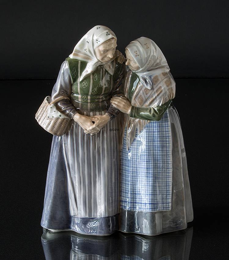 To gamle Koner, Royal Copenhagen figur nr. 1319
