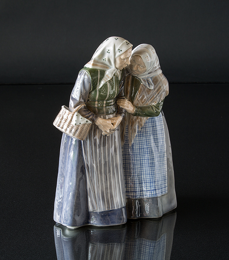 To gamle Koner, Royal Copenhagen figur nr. 1319