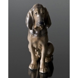 Female bloodhound sitting, Royal Copenhagen figurine no. 1322