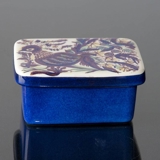 Tenera Blue jar with lid, crackled, Royal Copenhagen No. 133-2823