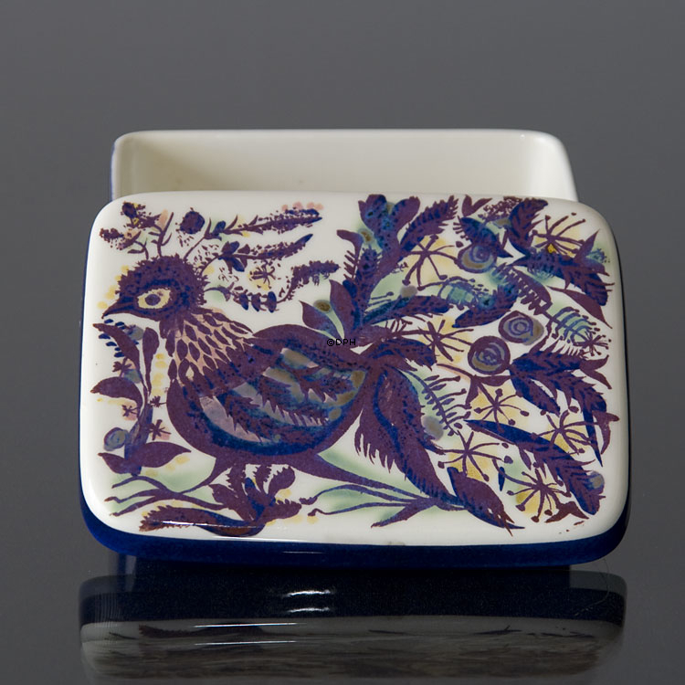 Tenera Blå boks med låg, krakkeleret, Royal Copenhagen nr. 133-2823