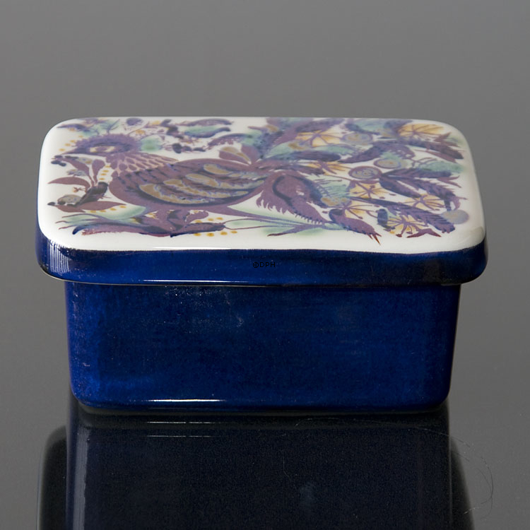 Tenera Blå boks med låg, krakkeleret, Royal Copenhagen nr. 133-2823