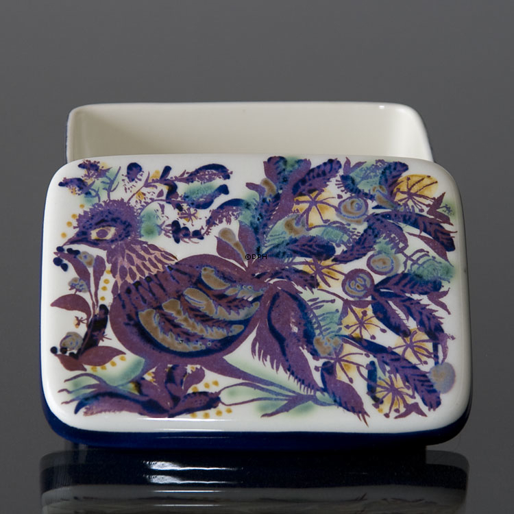 Tenera Blå boks med låg, krakkeleret, Royal Copenhagen nr. 133-2823