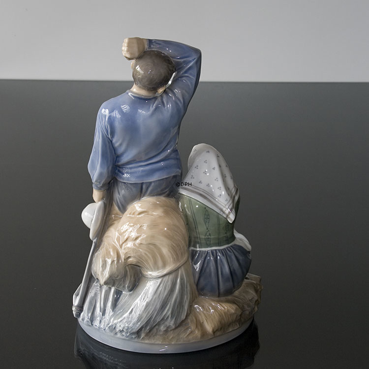 Landbrugsgruppe, høstfolk, Royal Copenhagen figur nr. 1352
