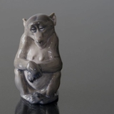 Monkey sitting comfortably looking wise, Royal Copenhagen figurine No. 1444