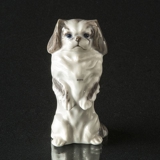 Pekingese, black and white Royal Copenhagen figure of dog no. 1452-1776 (1894-1922)