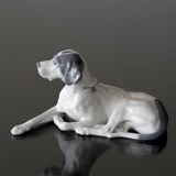 Pointer liegend entspannt, Royal Copenhagen Hund Figur Nr. 1453-1635