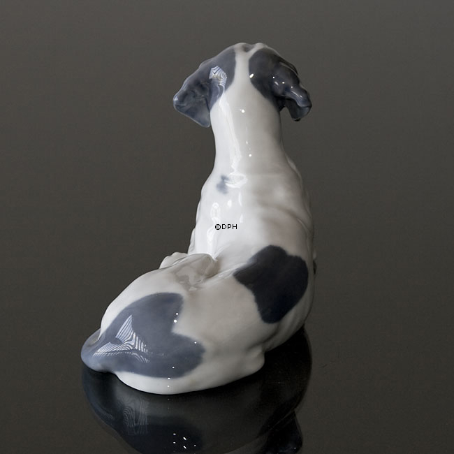 Liggende Pointer, Royal Copenhagen hundefigur nr. 1453-1635