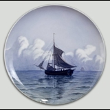 Plate with sailing ship, Royal Copenhagen no. 1465-1125