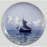 Plate with sailing ship, Royal Copenhagen no. 1465-1125