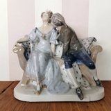 Prinsessen og Klods Hans, Royal Copenhagen figur nr. 1473 (1894-1922) (Bemærk - Lille reparation v/princessen finger)