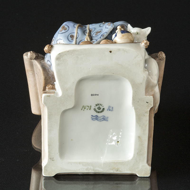 Kongen, Royal Copenhagen figur nr. 1478 (1913) Professionelt repareret