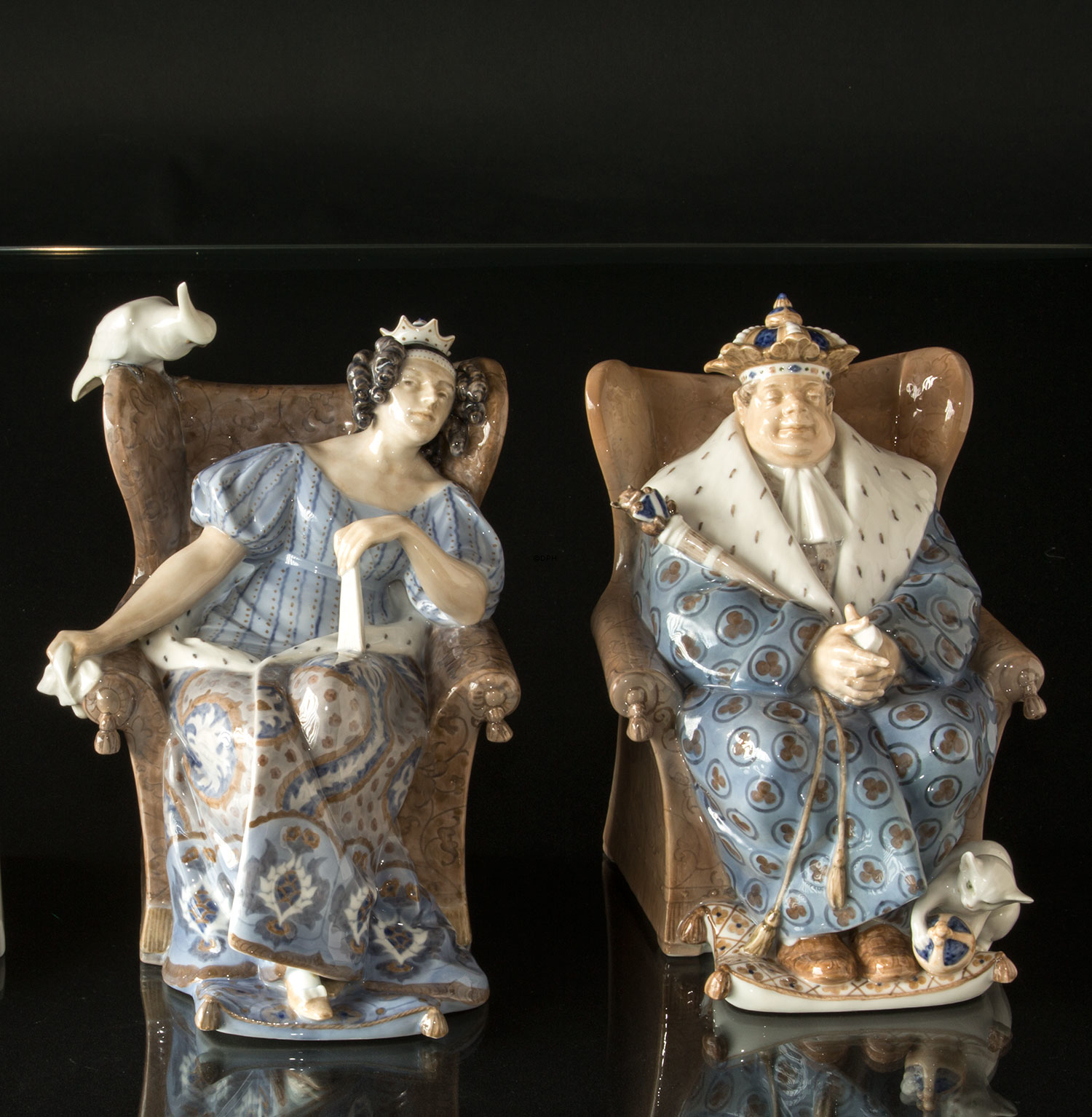 Kongen, Royal Copenhagen figur nr. 1478 (1913) Professionelt repareret