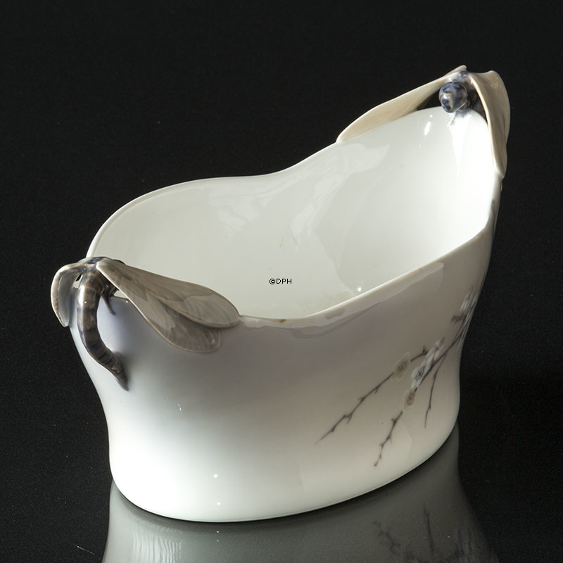 Skål med guldsmede og sommerfugle, Art Nouveau, Royal Copenhagen nr. 1528-323 (1931-1935)