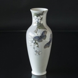 Royal Copenhagen Jugendstil Vase Schmetterlinge, (1894-1922) Nr. 1584-12 Unica