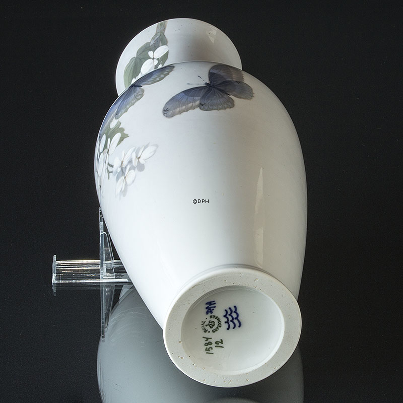 Royal Copenhagen Art Nouveau vase sommerfugle, (1894-1922)  nr. 1584-12 Unica