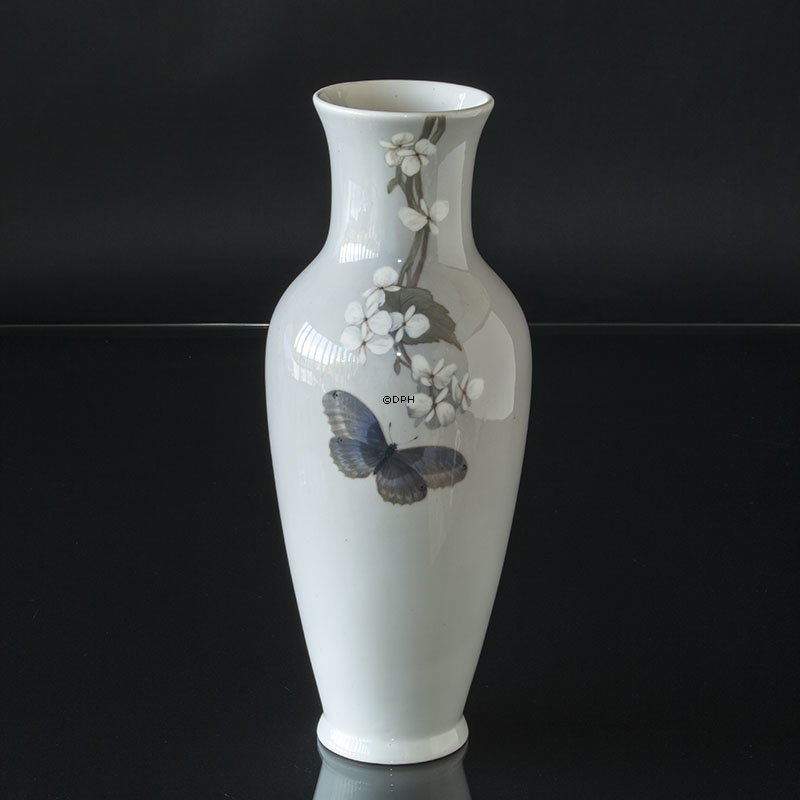 Royal Copenhagen Art Nouveau vase sommerfugle, (1894-1922)  nr. 1584-12 Unica