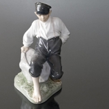 Shepherd boy on Rock looking to the herd, Royal Copenhagen figurine No. 1659