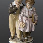 Flugten til Amerika, Dreng og Pige, Royal Copenhagen figur - overglasur