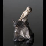 Faun with Bear, Royal Copenhagen figurine no. 1804