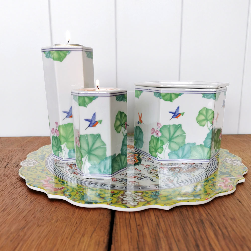 Royal Copenhagen Colibri lysestage til fyrfadslys, stor, nr. 1810-5466