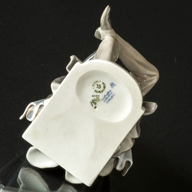 Hans Chr. Andersen figur, siddende med hat Royal Copenhagen figur nr. 1848 (1894-1922)