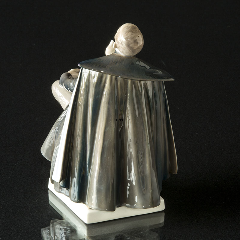 Hans Chr. Andersen figur, siddende med hat Royal Copenhagen figur nr. 1848 (1894-1922)