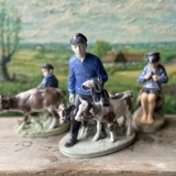 Boy with 2 calves, Royal Copenhagen figurine no. 117 or 1858