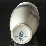 Große Unica Royal Copenhagen Vase gemalt von G. Rode, Pferde und Schafe, Signiert: GR 1.3. 1932