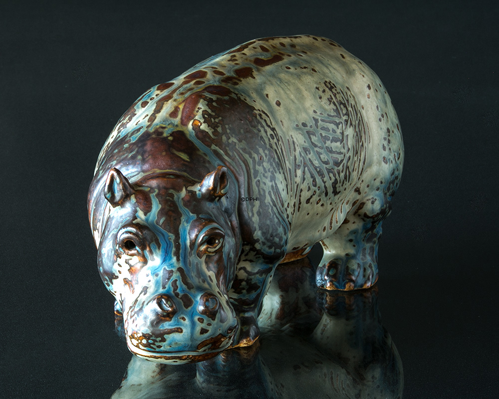 Flodhest, Royal Copenhagen stentøjsfigur, Knud Kyhn nr. 20182