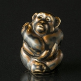 Affe, sitzend, 8,5cm, Royal Copenhagen Steinzeugfigur Nr. 20188