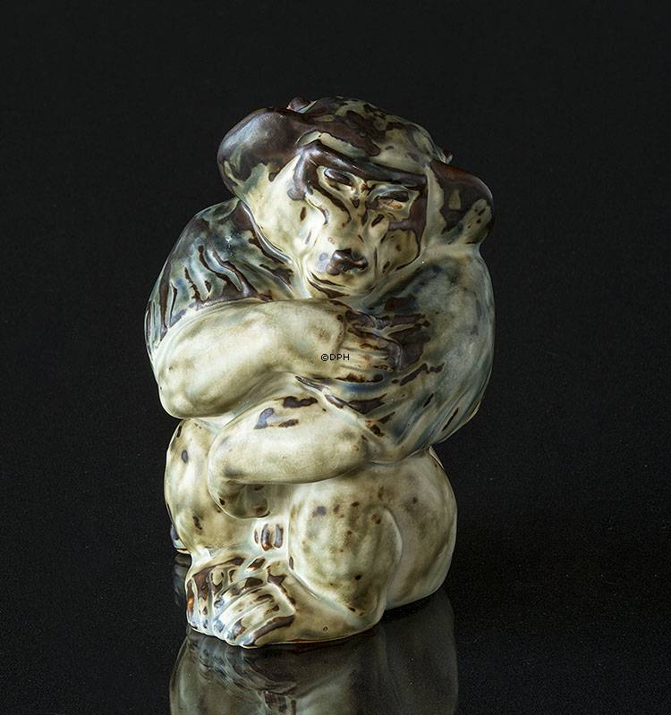 Abe siddende, Royal Copenhagen stentøjsfigur nr. 20216