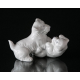 Spielende Sealyham Hunde Royal Copenhagen Hundefigur Nr. 20231