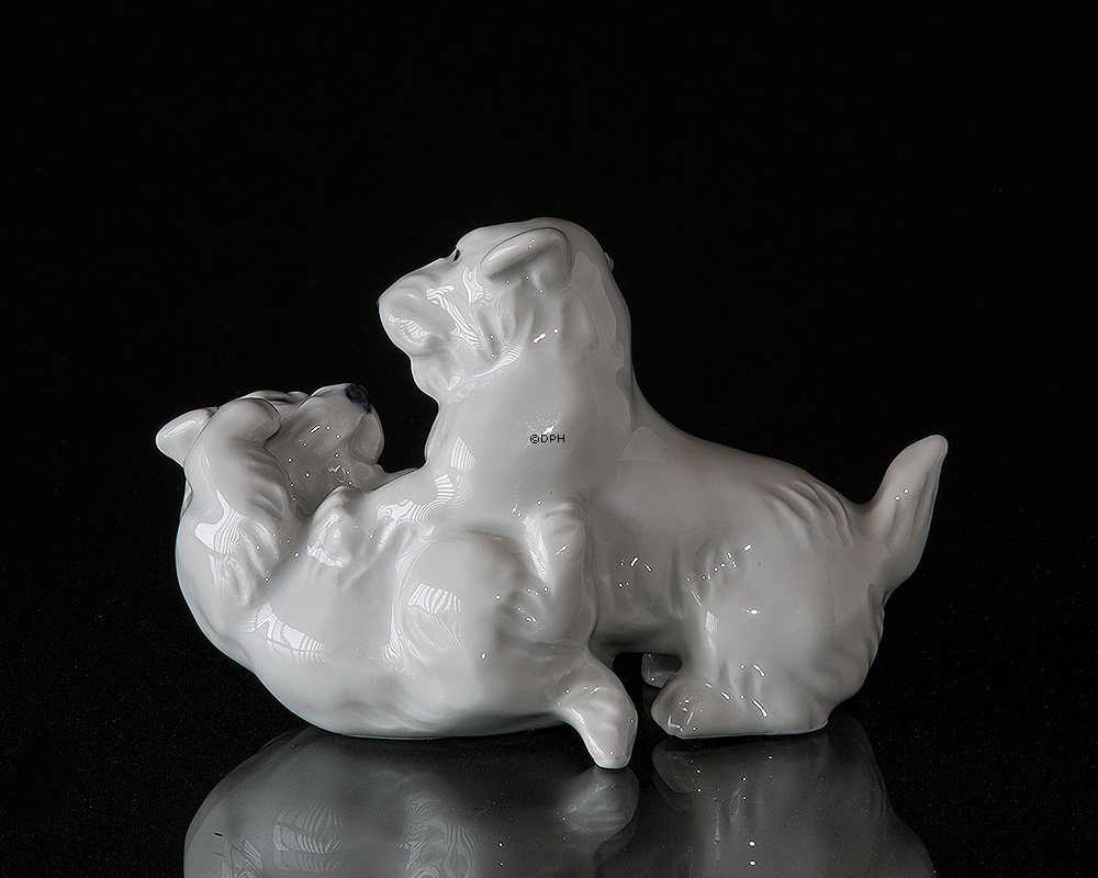 Legende Sealyham hunde Royal Copenhagen hundefigur nr. 20231