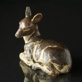 Hind lying down relaxing, Royal Copenhagen stoneware figurine no. 20506