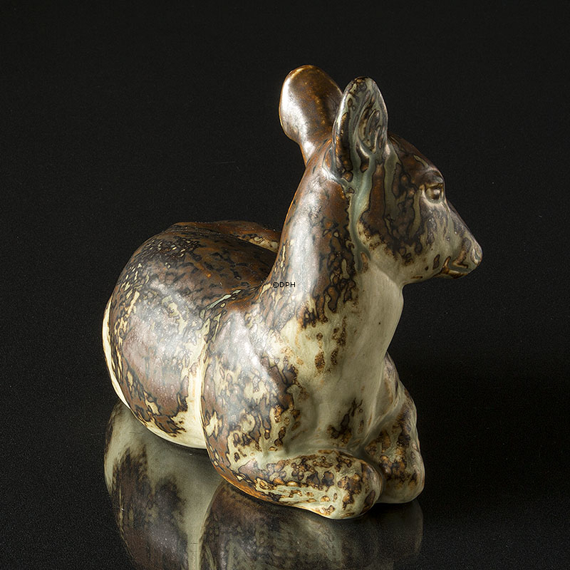 Kronhind, stentøjsfigur, Royal Copenhagen