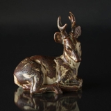 Stag lying down relaxing, Royal Copenhagen stoneware figurine no. 20507