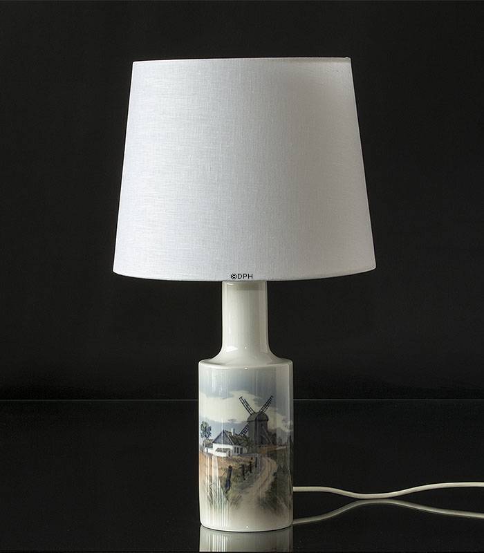 Rund cylinderformet lampeskærm 22 cm i højden, off white hørstof